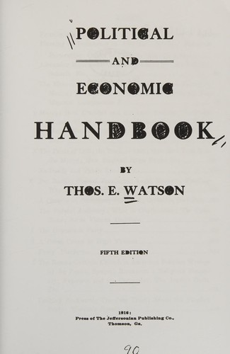 Cover for Political and Economic Handbook (Classic Reprint)