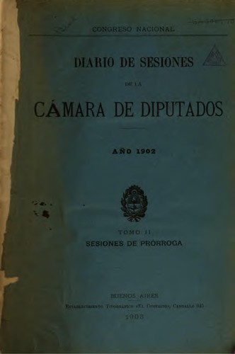 Cover for Diario de sesiones