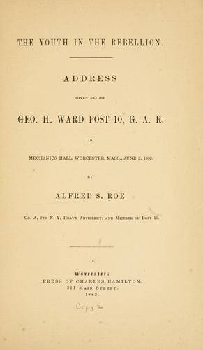 Cover for The youth in the rebellion.
