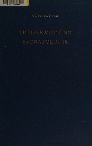 Cover for Theokratie und Eschatologie