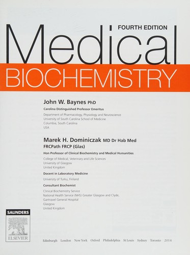 Cover for Medical Biochemistry