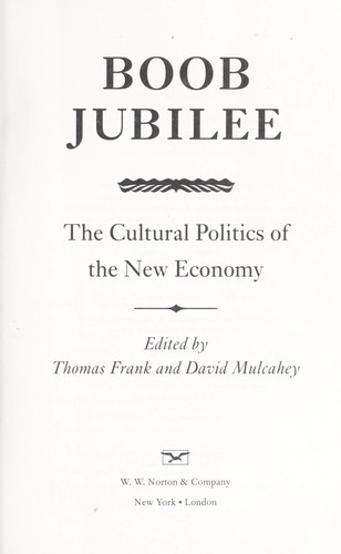 Cover for Boob jubilee : the cultural politics of the new economy