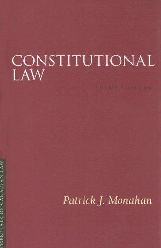 Cover for Constitutional Law (Essentials of Canadian Law)