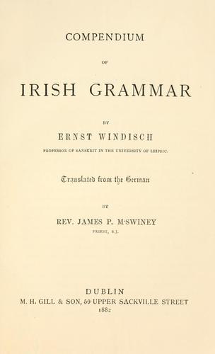 Cover for Compendium of Irish Grammar