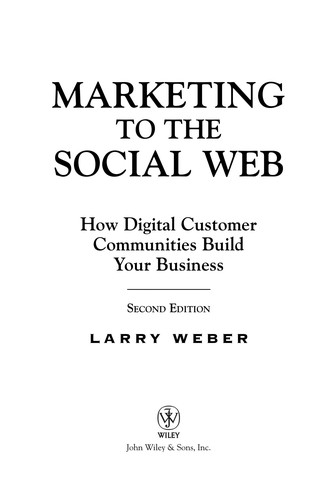 Cover for Marketing to the social web