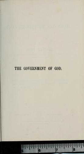 Cover for The Government of God