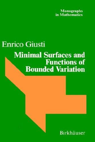 Cover for Minimal surfaces and functions of bounded variation