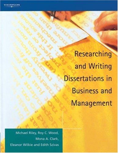 Cover for Researching and Writing Dissertations in Business and Management