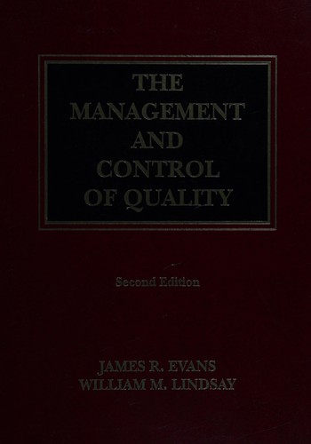 Cover for The management and control of quality