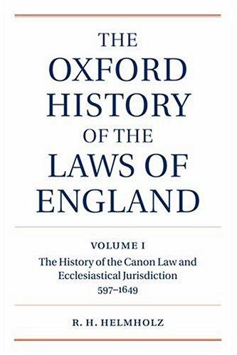 Cover for The Oxford history of the laws of England
