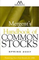 Cover for Mergent's Handbook of Common Stocks Spring 2007