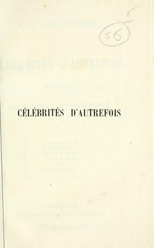 Cover for Célébrités d'autrefois