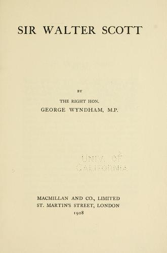 Cover for Sir Walter Scott