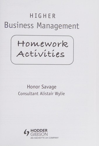 Cover for Higher Business Management