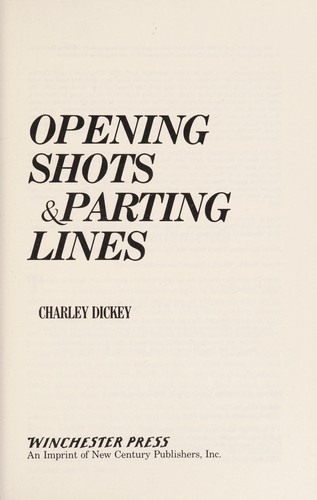 Cover for Opening shots & parting lines
