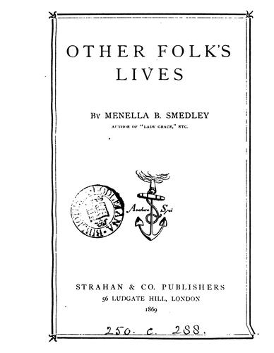 Cover for Other folk's lives