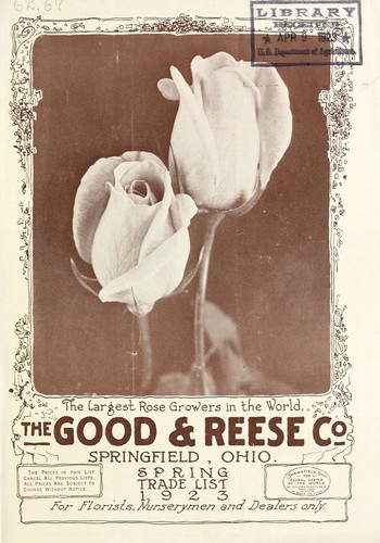 Cover for Spring 1923 trade list