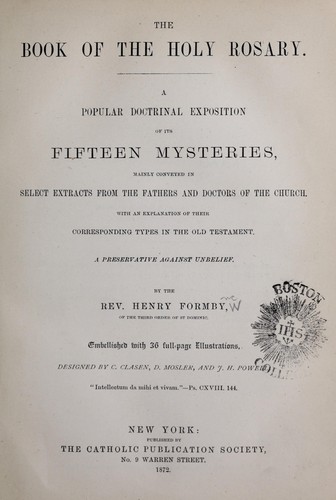 Cover for The book of the holy rosary
