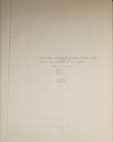 Cover for Clay, Clayton Counties, Iowa graves registration