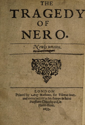 Cover for The tragedy of Nero