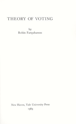 Cover for Theory of voting.