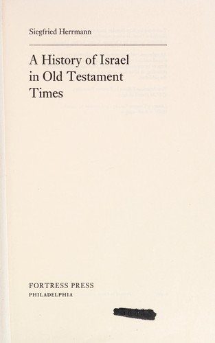Cover for A history of Israel in Old Testament times
