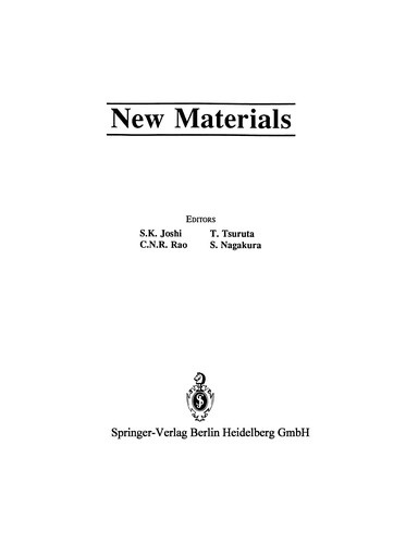 Cover for New Materials