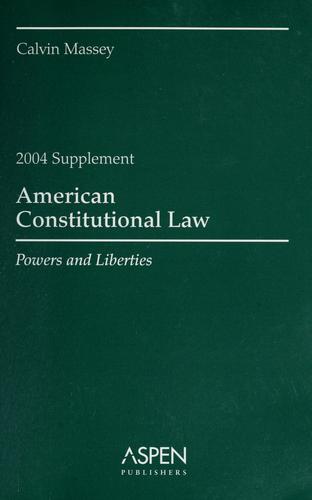 Cover for American Constitutional Law, 2004.