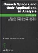 Cover for Banach spaces and their applications in analysis