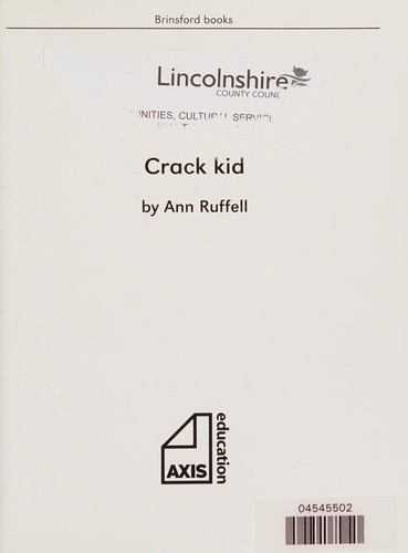Cover for Crack Kid (Brinsford Books)