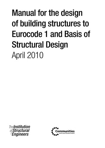 Cover for Manual for the design of building structures to Eurocode 1 and basis of structural design