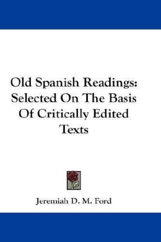 Cover for Old Spanish Readings