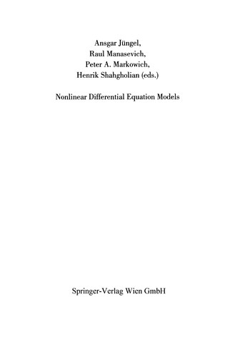 Cover for Nonlinear Differential Equation Models