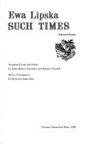 Cover for Such times