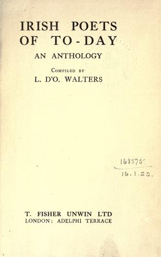 Cover for Irish poets of to-day