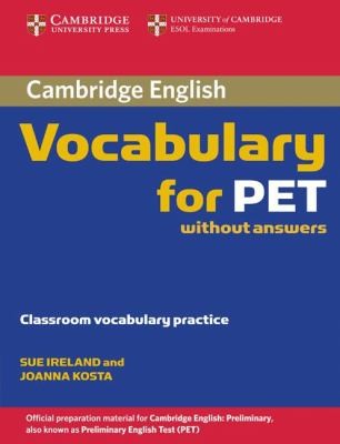 Cover for Cambridge Vocabulary For Pet Edition Without Answers
