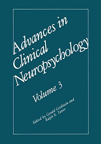 Cover for Advances in Clinical Neuropsychology