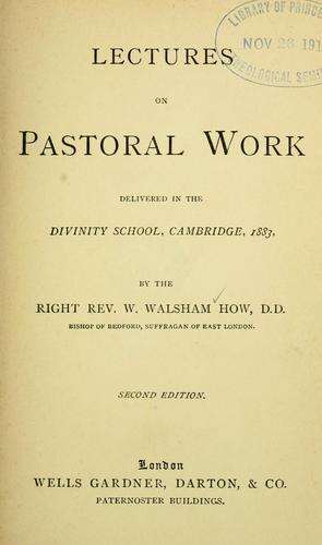 Cover for Lectures on pastoral work
