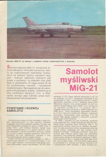 Cover for Samolot mys liwski MiG-21