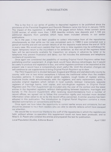 Cover for Original parish registers in record offices and libraries