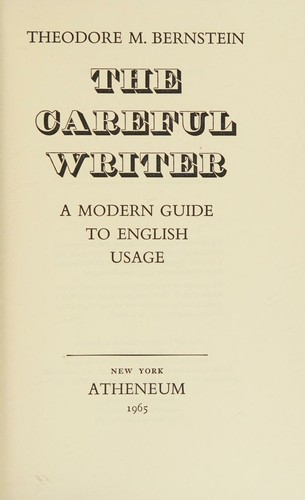 Cover for The Careful Writer