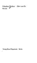 Cover for Herr von Oe
