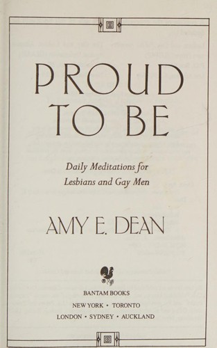 Cover for Proud to be