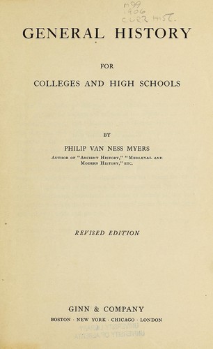 Cover for A General History for Colleges and High Schools