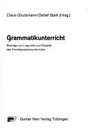 Cover for Grammatikunterricht