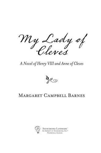 Cover for My lady of Cleves