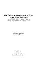 Cover for Stylometric authorship studies in Flavius Josephus and related literature