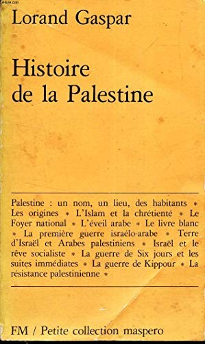 Cover for Histoire de la Palestine