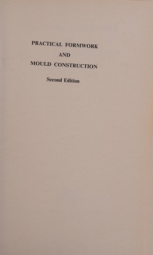 Cover for Practical formwork and mould construction