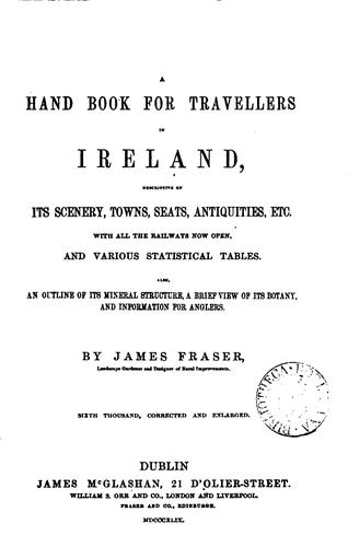 Cover for A hand book for travellers in Ireland: Descriptive of Its Scenery, Towns, Seats, Antiquities ...